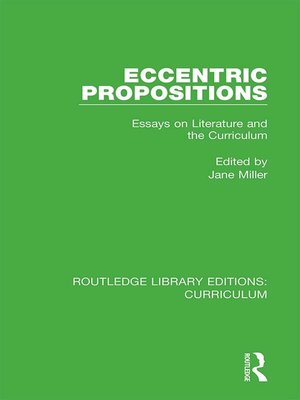cover image of Eccentric Propositions